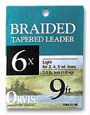 Full length braided monofilament leader